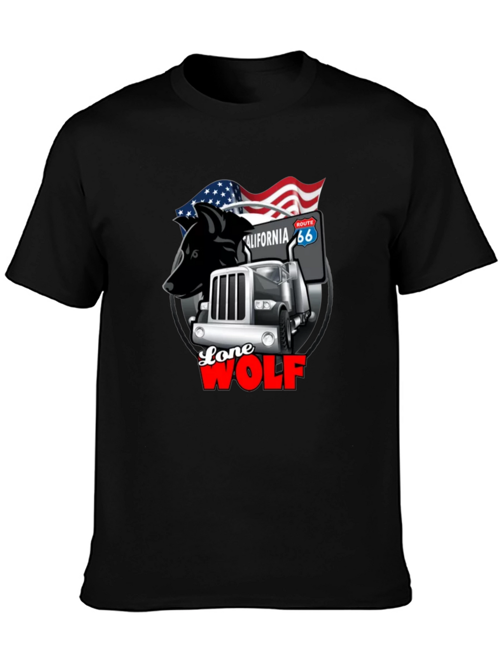 Lone Wolf Trucker Graphic Tee