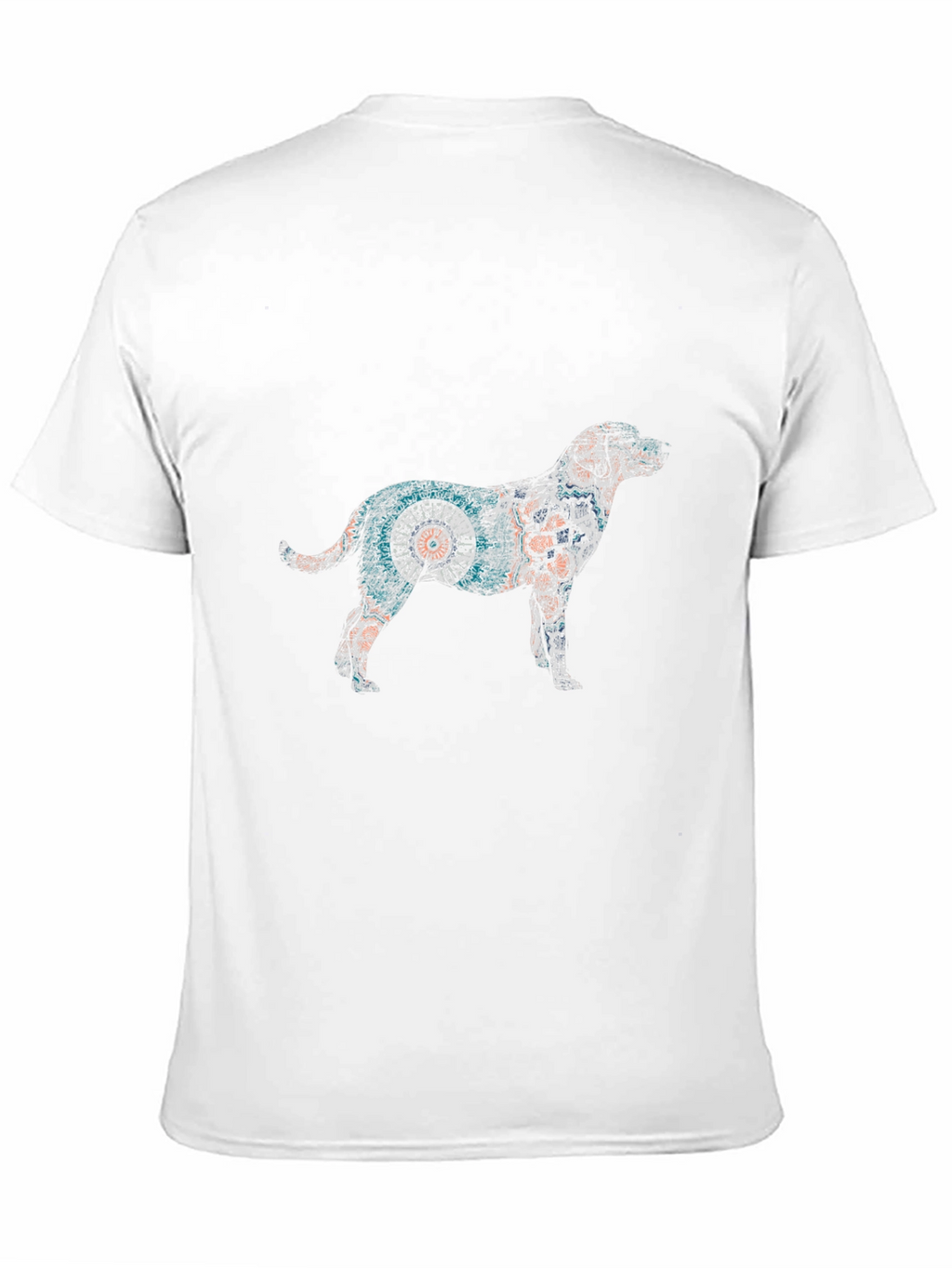 Dog Art Graphic Tee - Black Cotton Casual T-Shirt