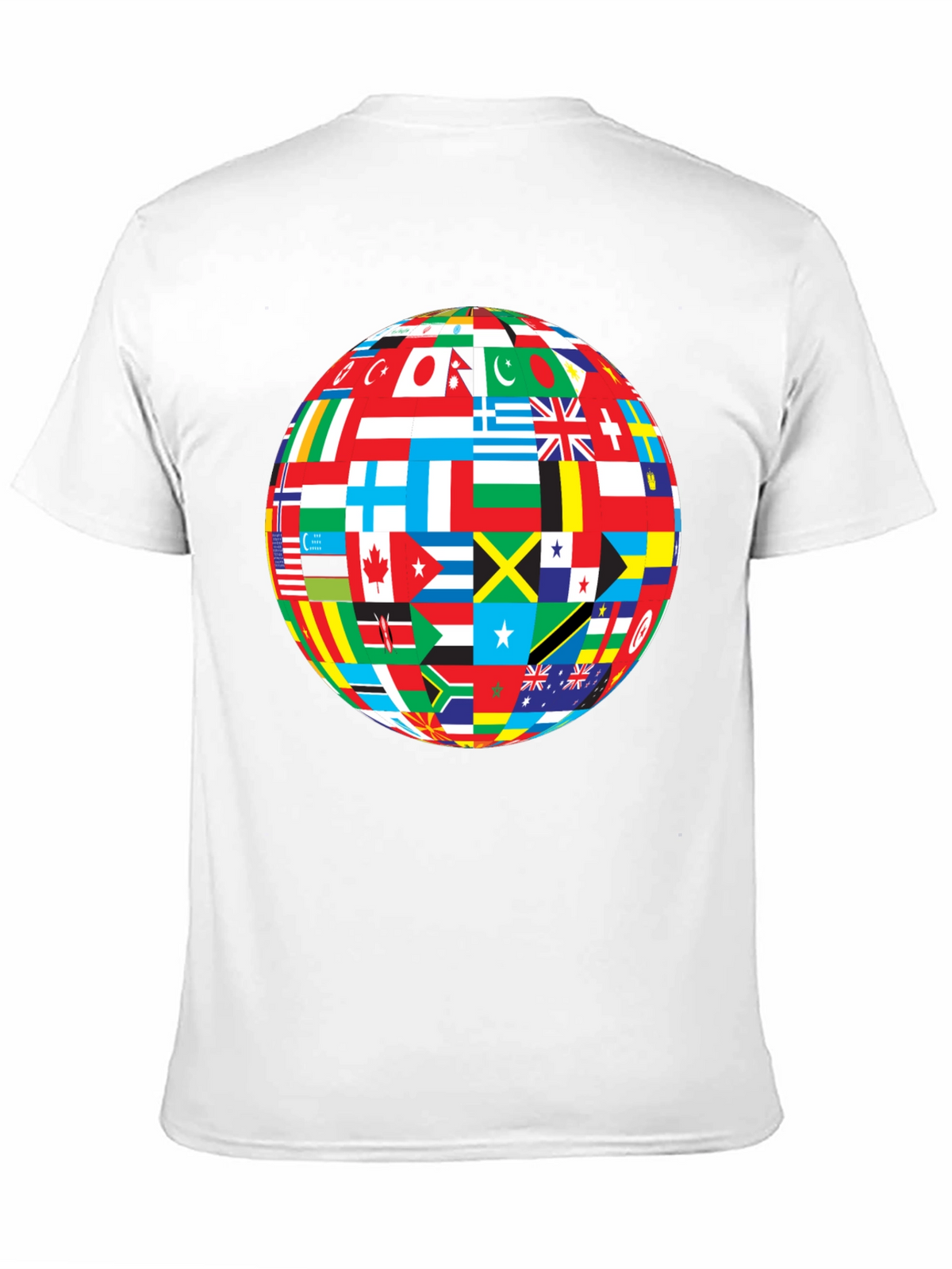 Global Flags Graphic Black T-Shirt