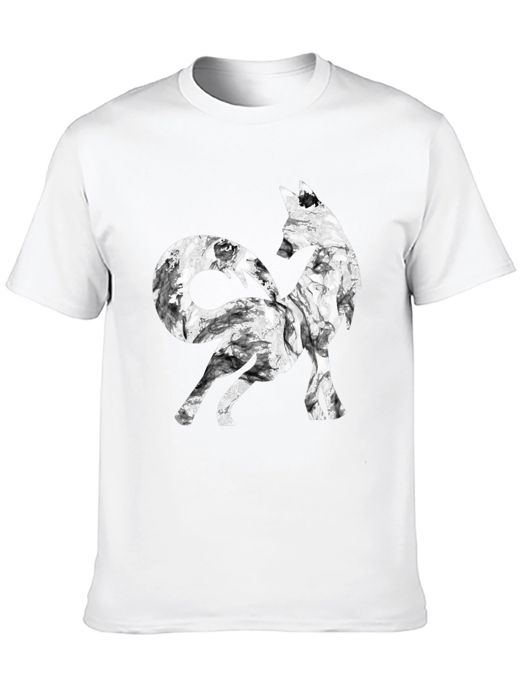 Stylish Fox Graphic Black T-Shirt