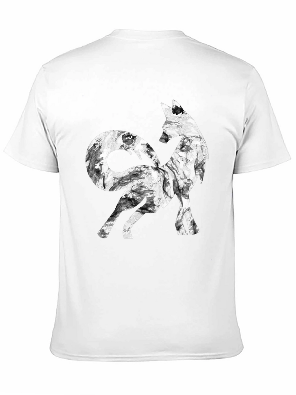 Stylish Fox Graphic Black T-Shirt