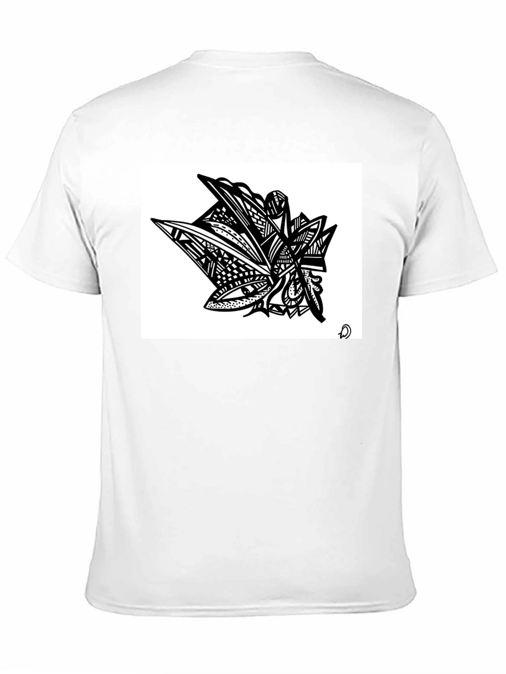 Abstract Art Graphic Tee - Modern Black Shirt