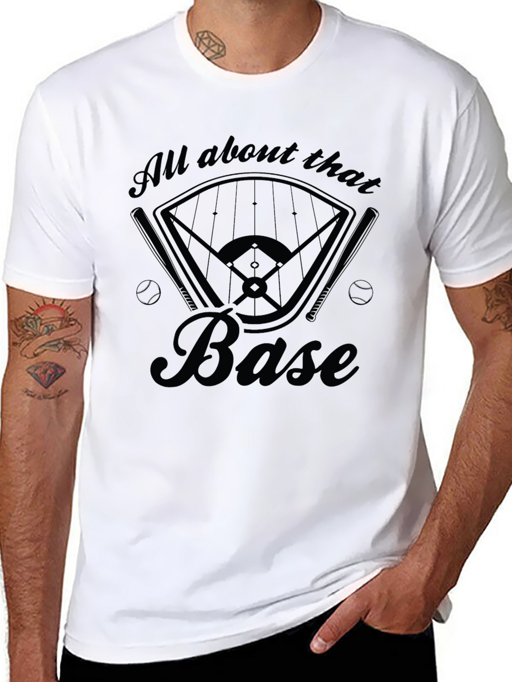 All About That Base Baseball Graphic Tee