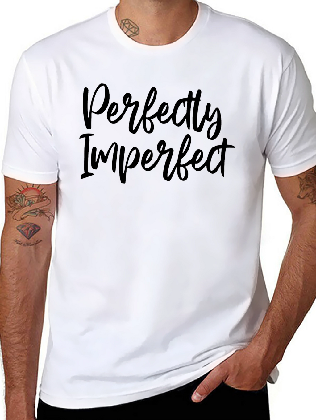 Perfectly Imperfect Black Graphic Tee
