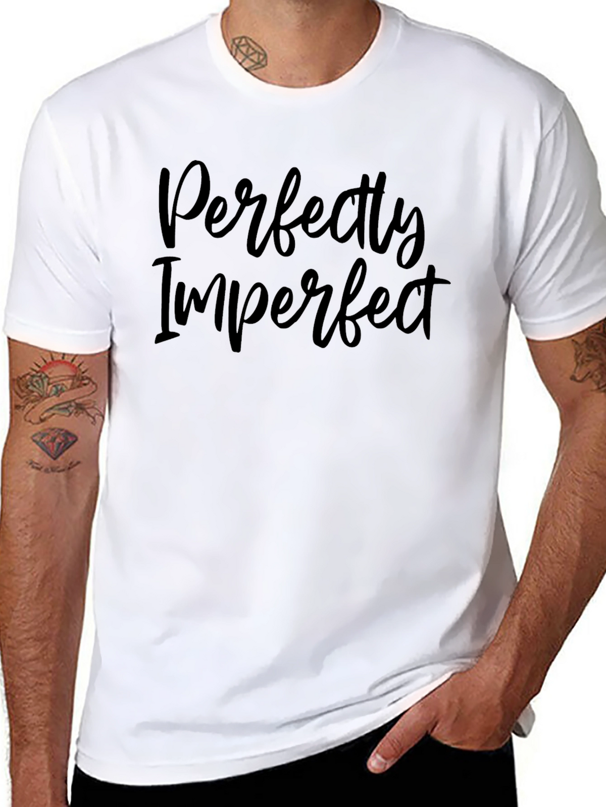 Perfectly Imperfect Black Graphic Tee