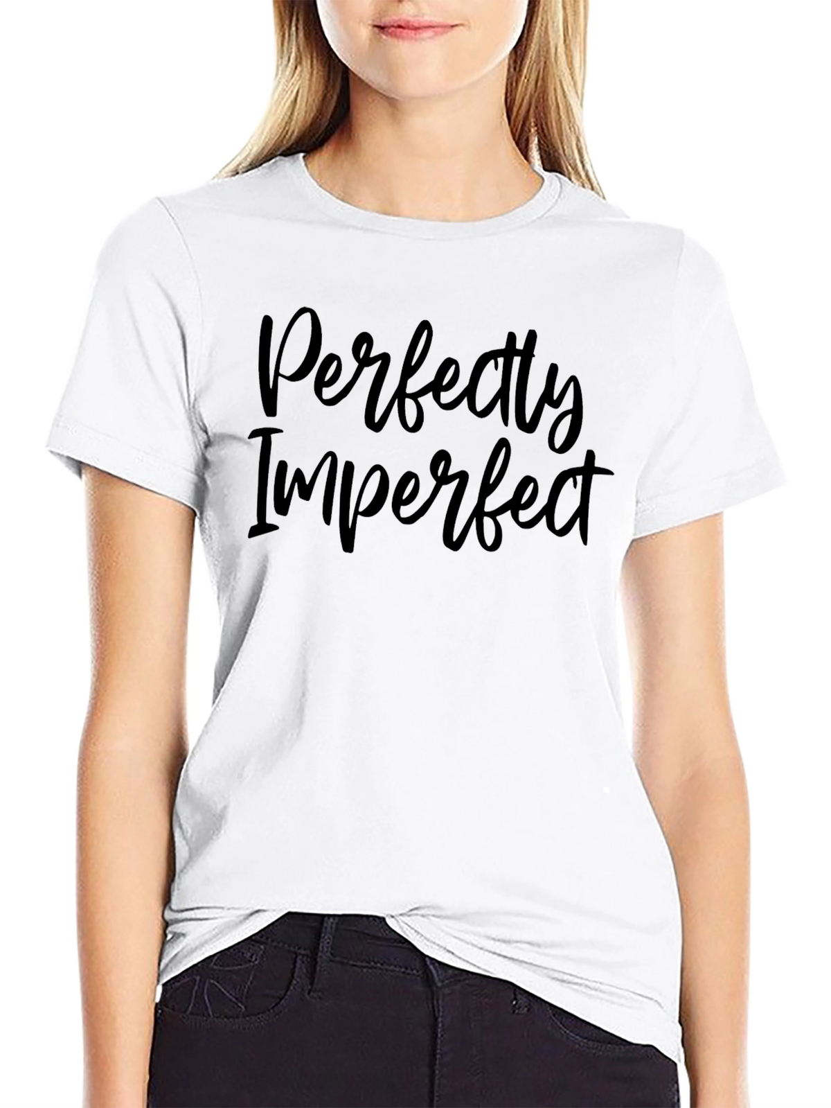 Perfectly Imperfect Black Graphic Tee