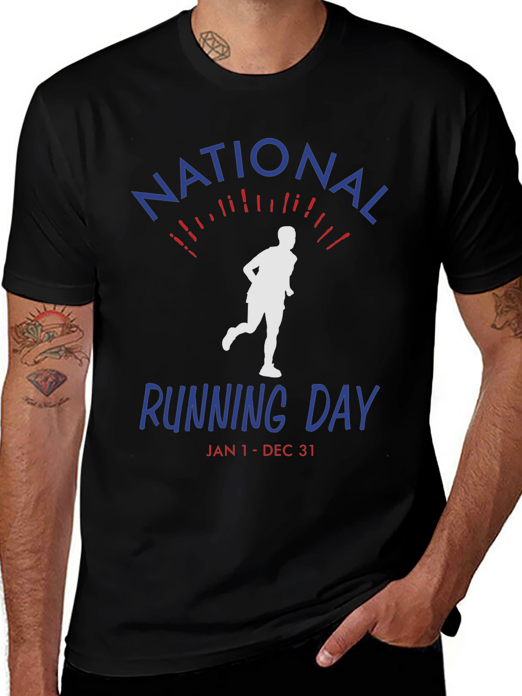 National Running Day T-Shirt - Jan 1-Dec 31 Unisex