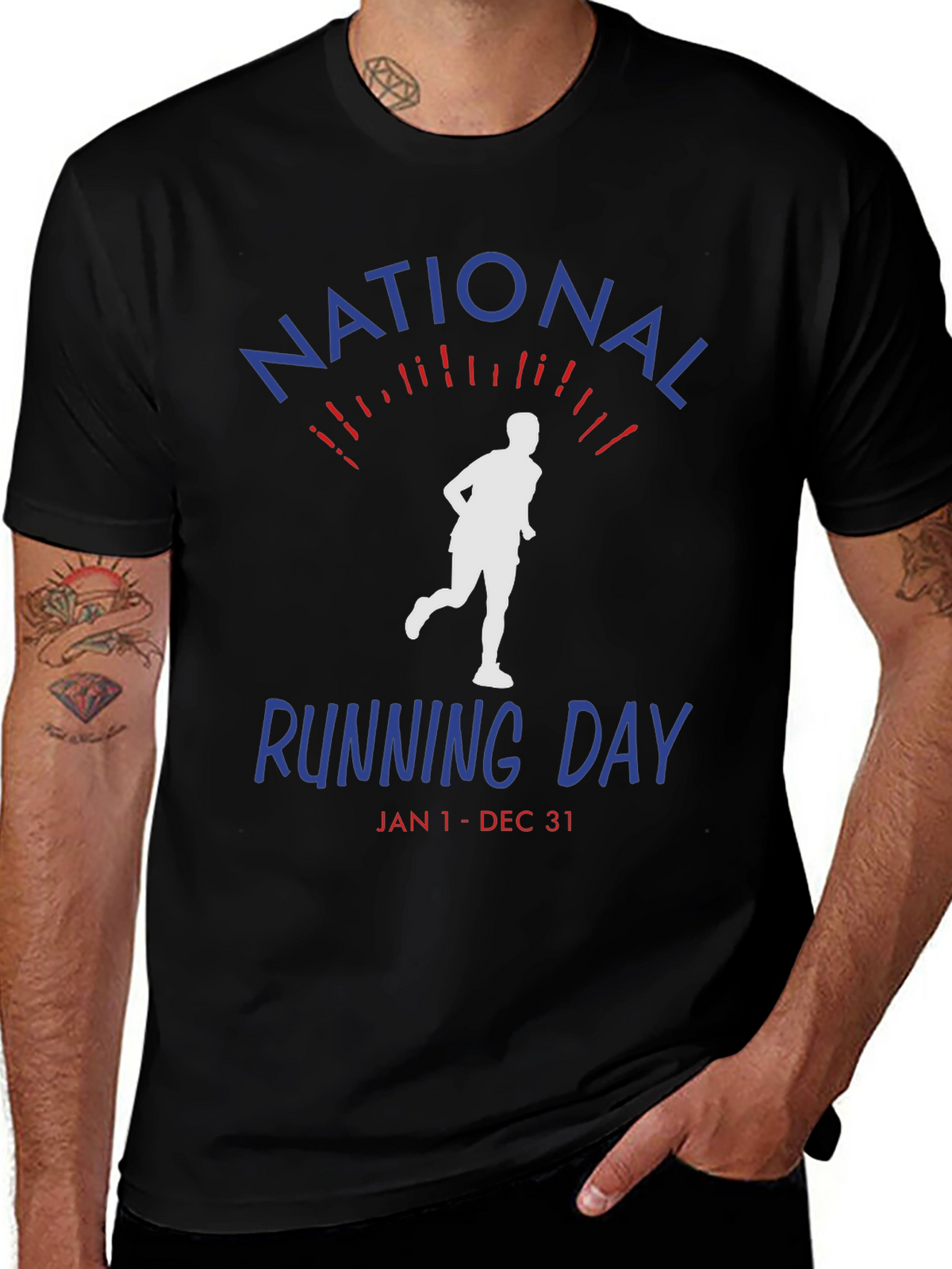 National Running Day T-Shirt - Jan 1-Dec 31 Unisex