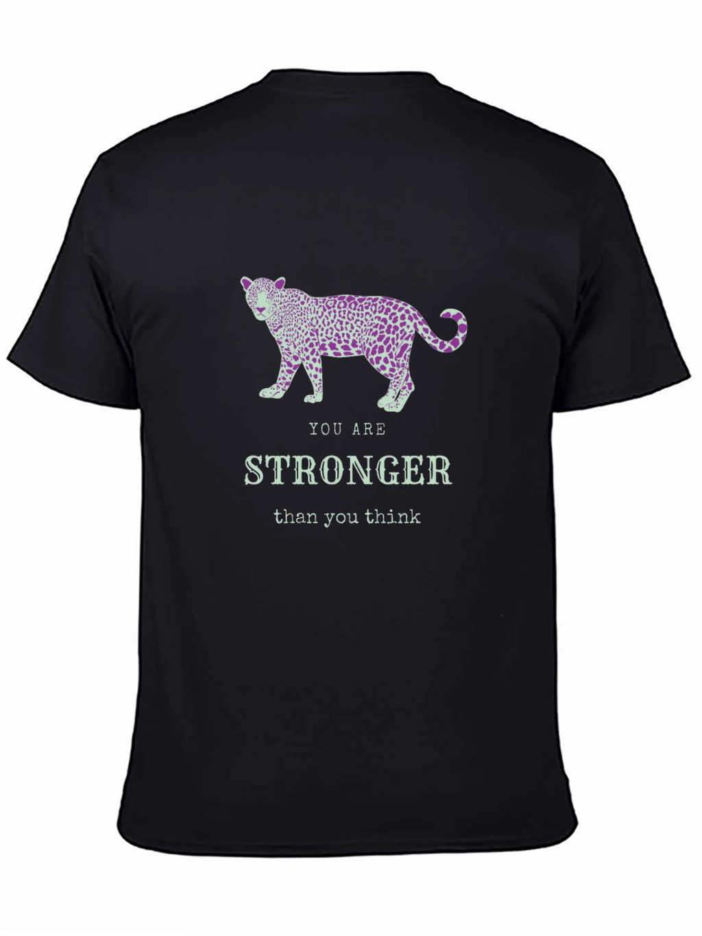 Stronger Than You Think Leopard Print Graphic Tee