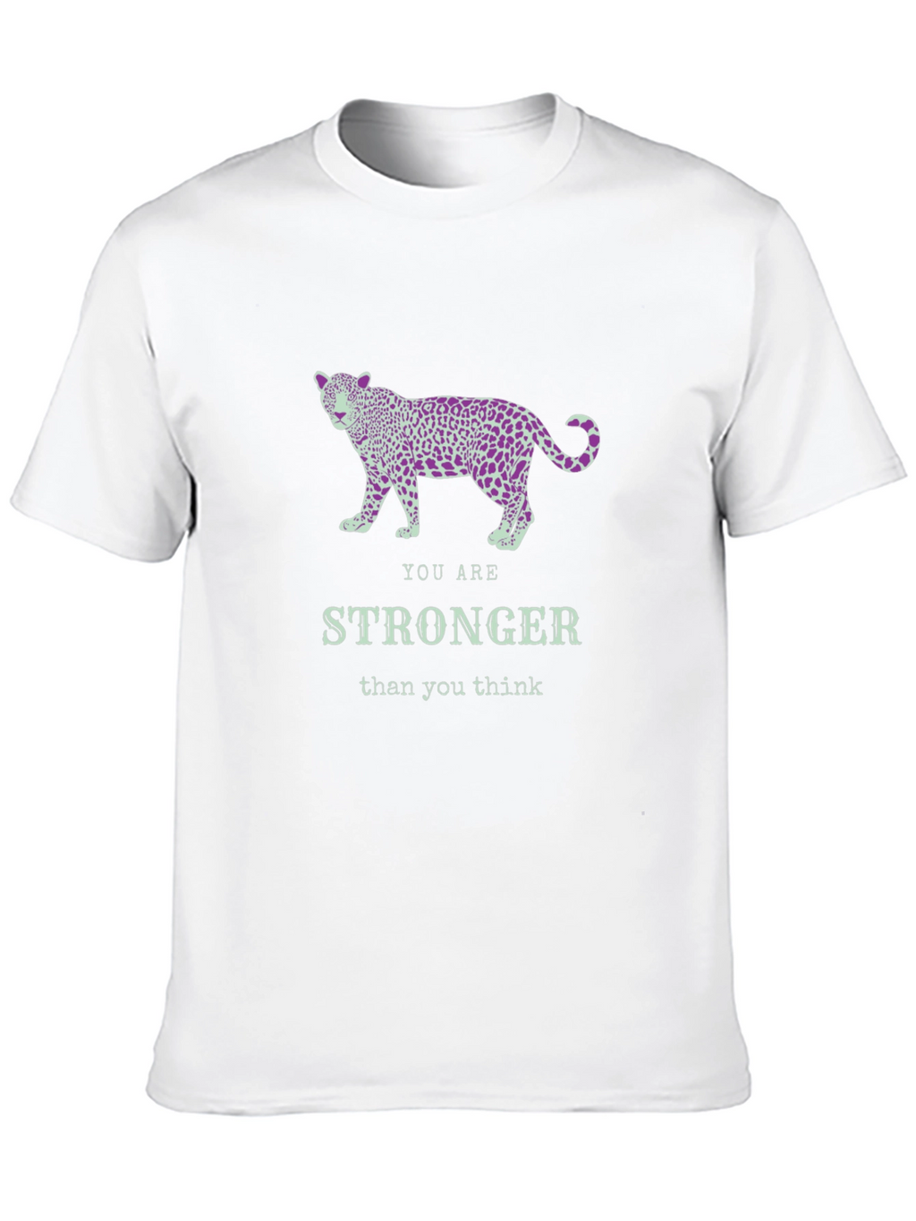 Stronger Than You Think Leopard Print Graphic Tee