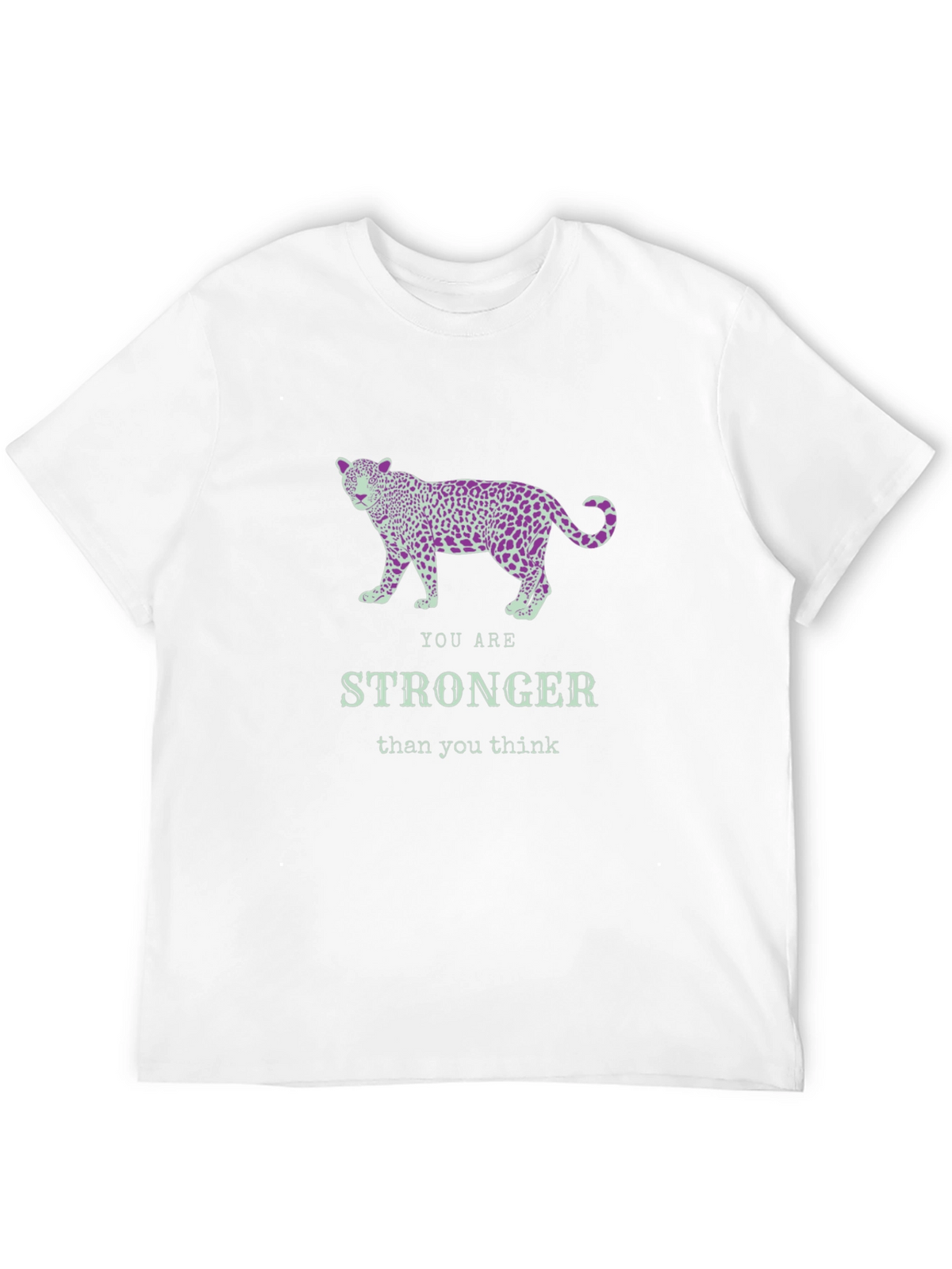 Stronger Than You Think Leopard Print Graphic Tee