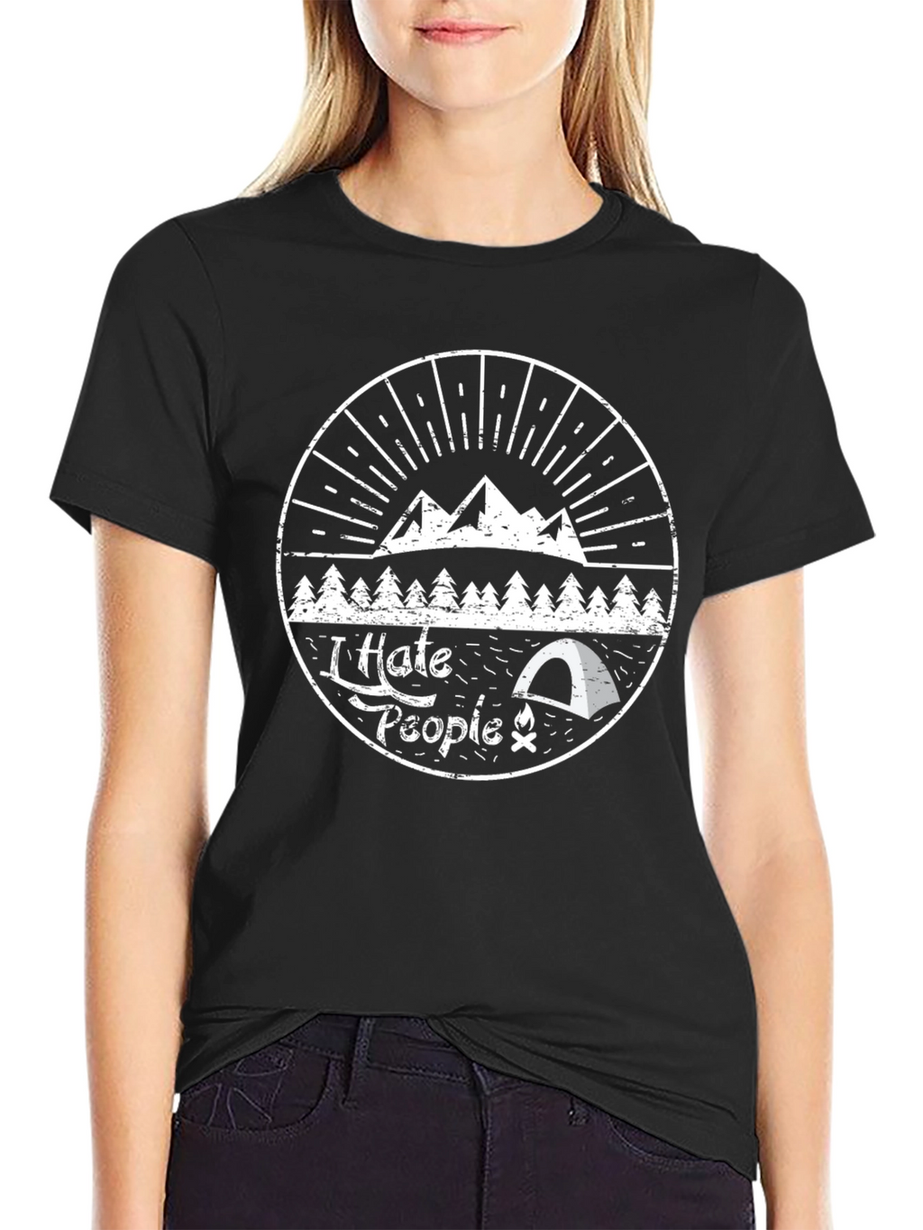 I Hate People Camping T-Shirt - Introvert Nature Tee