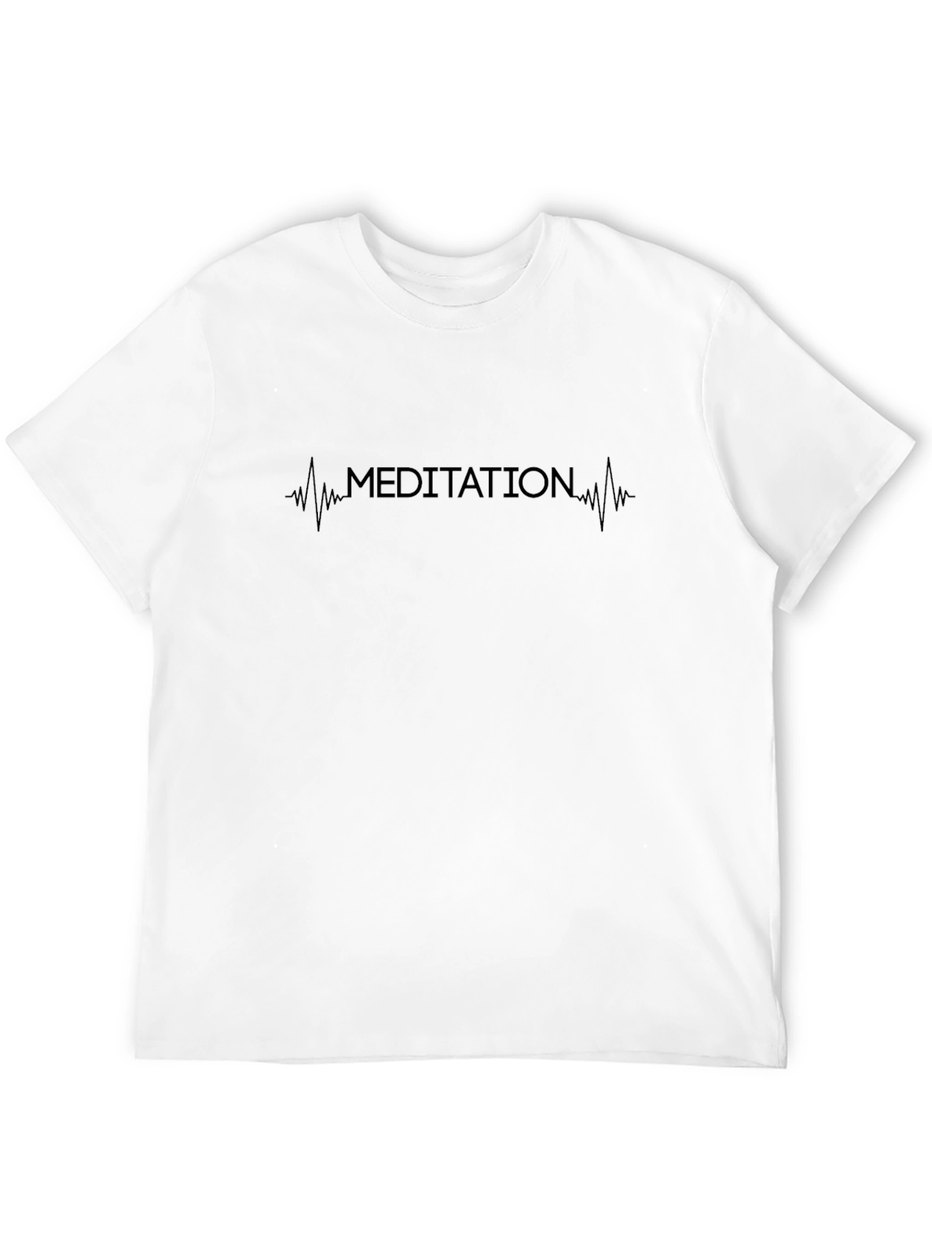 Meditation Heartbeat Graphic Tee - Unisex Relaxed Fit