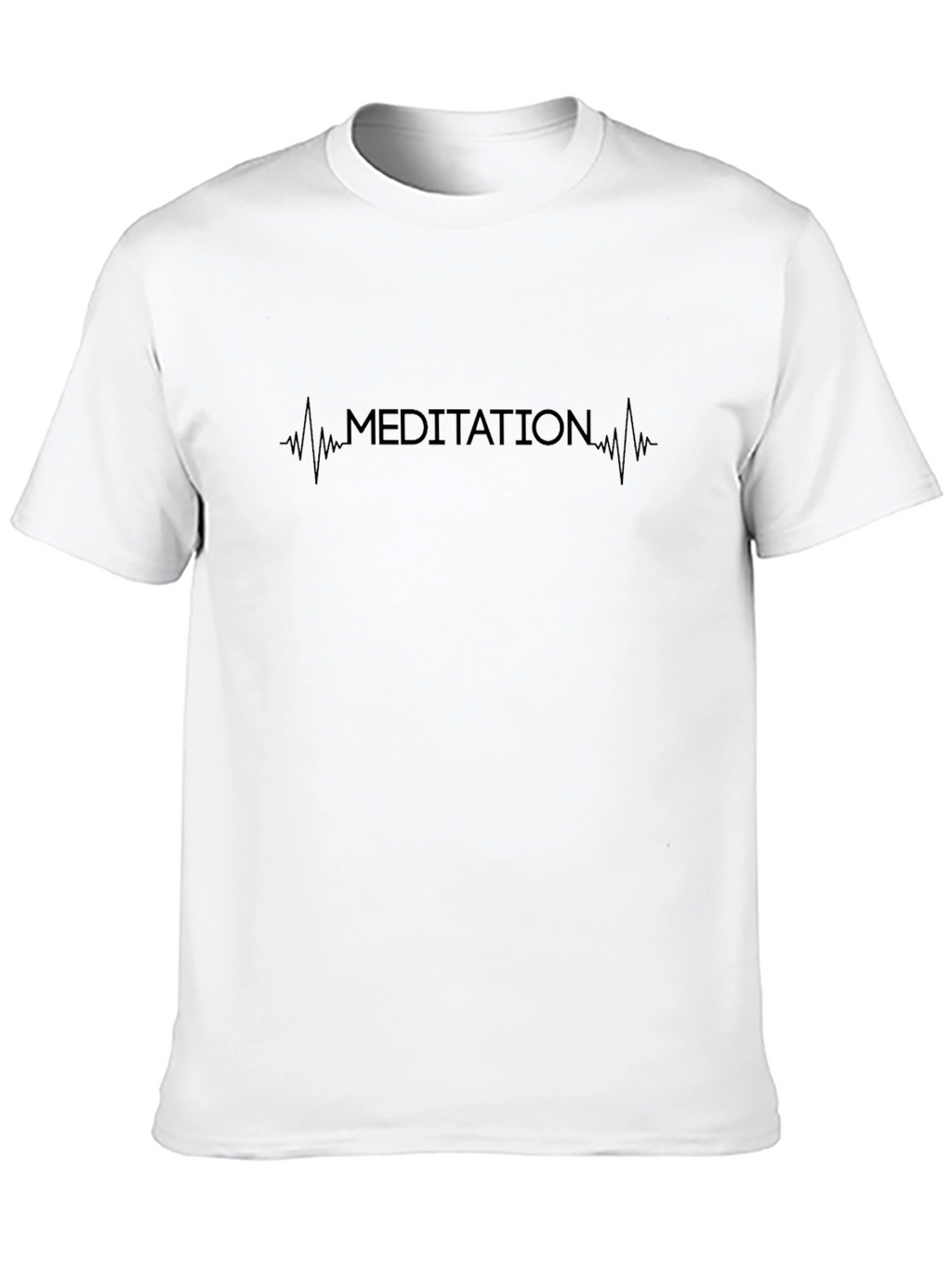Meditation Heartbeat Graphic Tee - Unisex Relaxed Fit