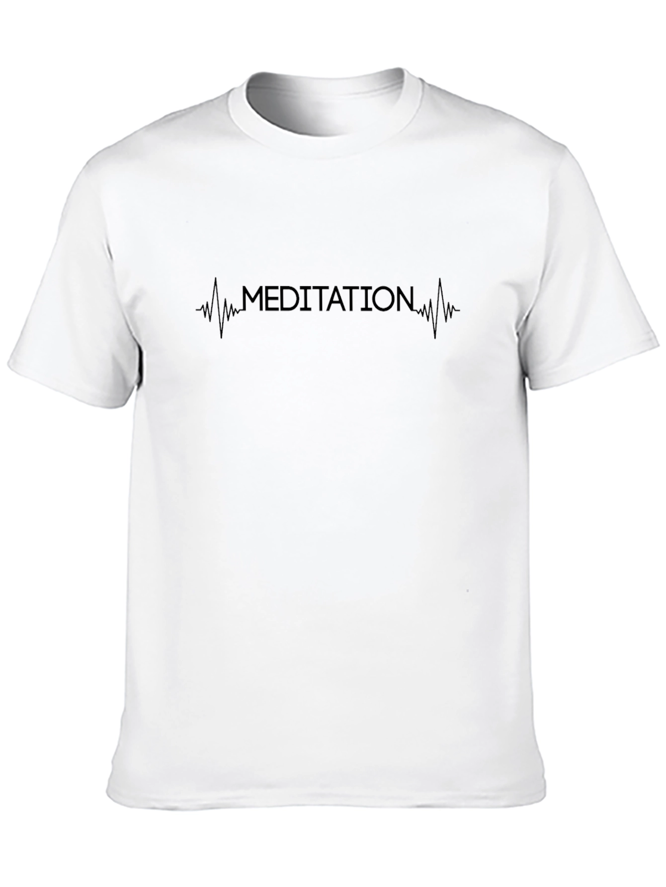 Meditation Heartbeat Graphic Tee - Unisex Relaxed Fit