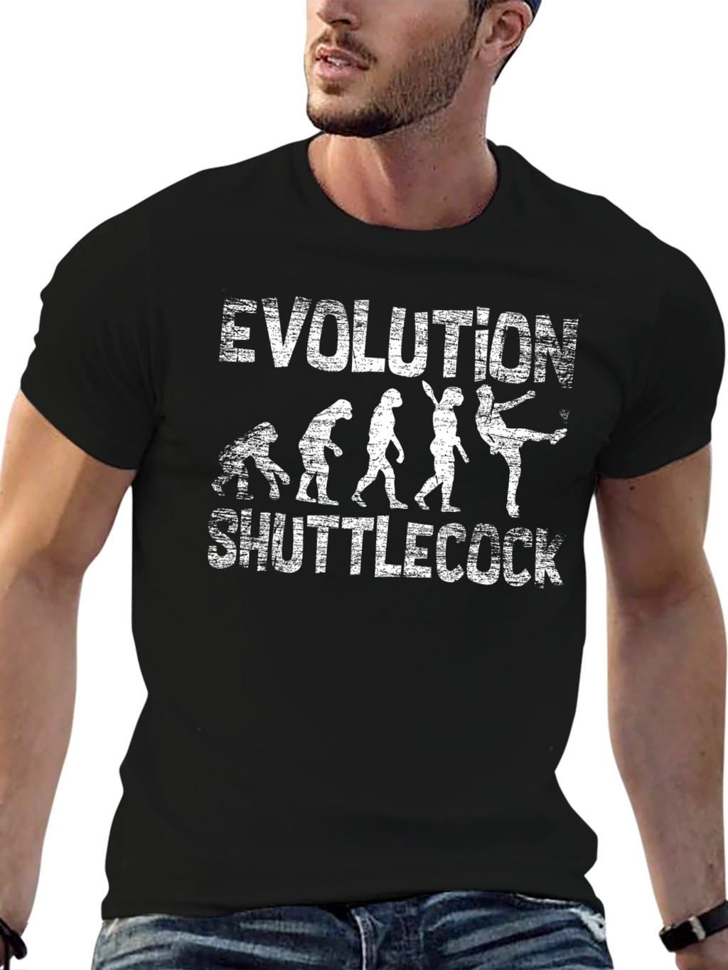 Evolution Shuttlecock T-Shirt - Funny Badminton Tee