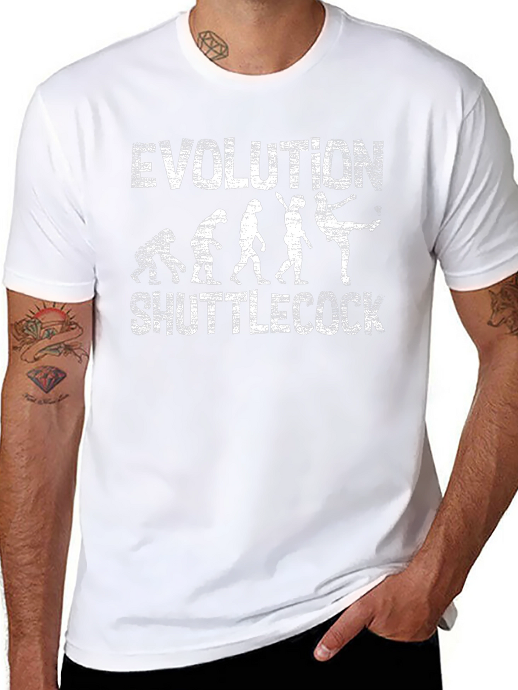 Evolution Shuttlecock T-Shirt - Funny Badminton Tee