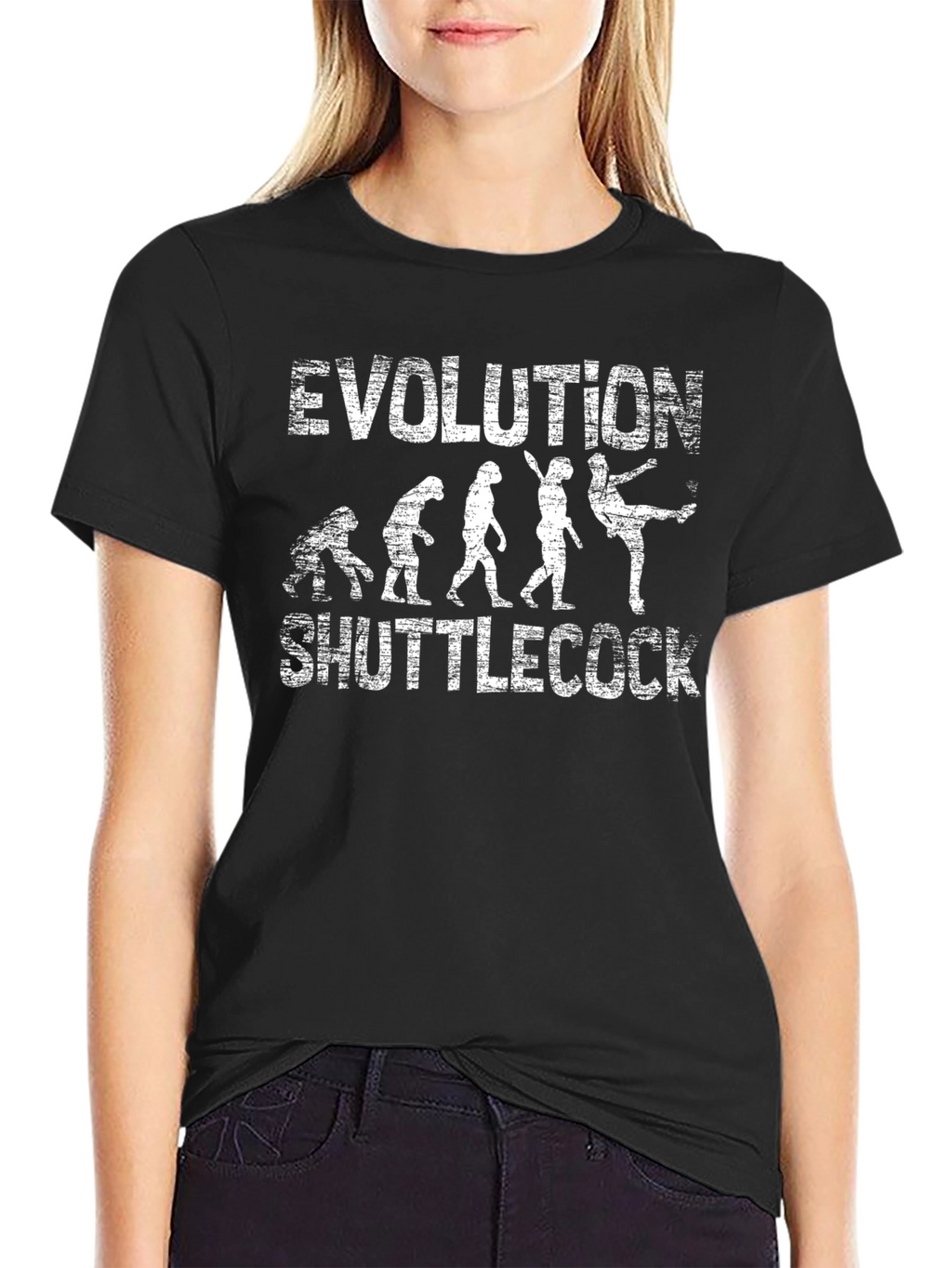 Evolution Shuttlecock T-Shirt - Funny Badminton Tee