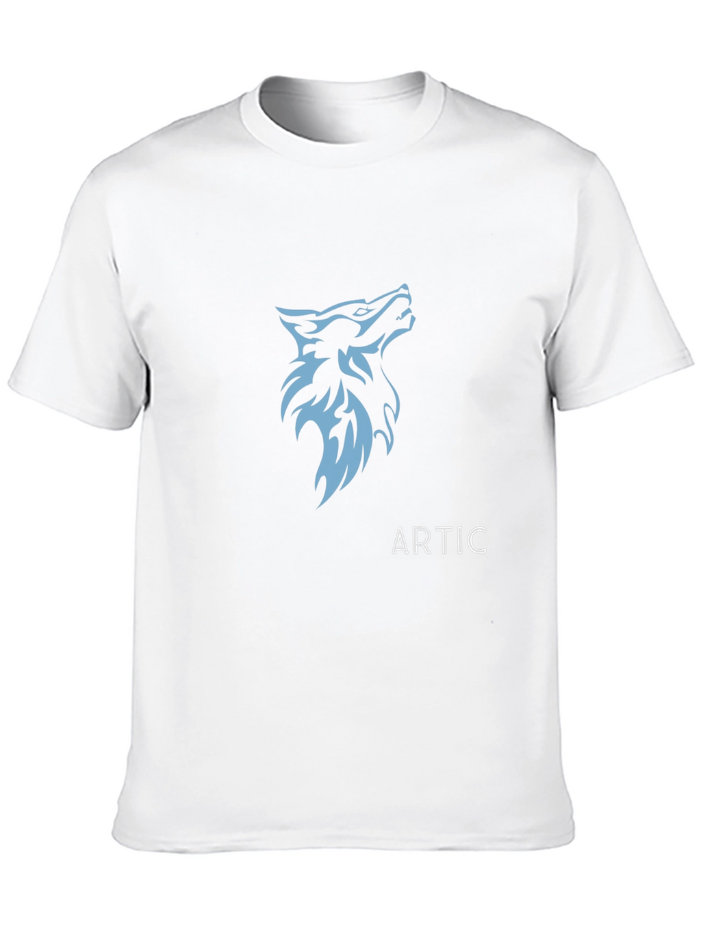 Mens Black Wolf Graphic Tee - Artic