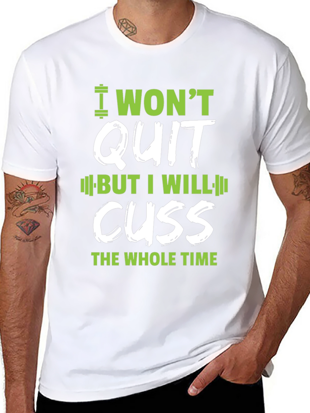 I Wont Quit Graphic T-Shirt - Workout Motivation