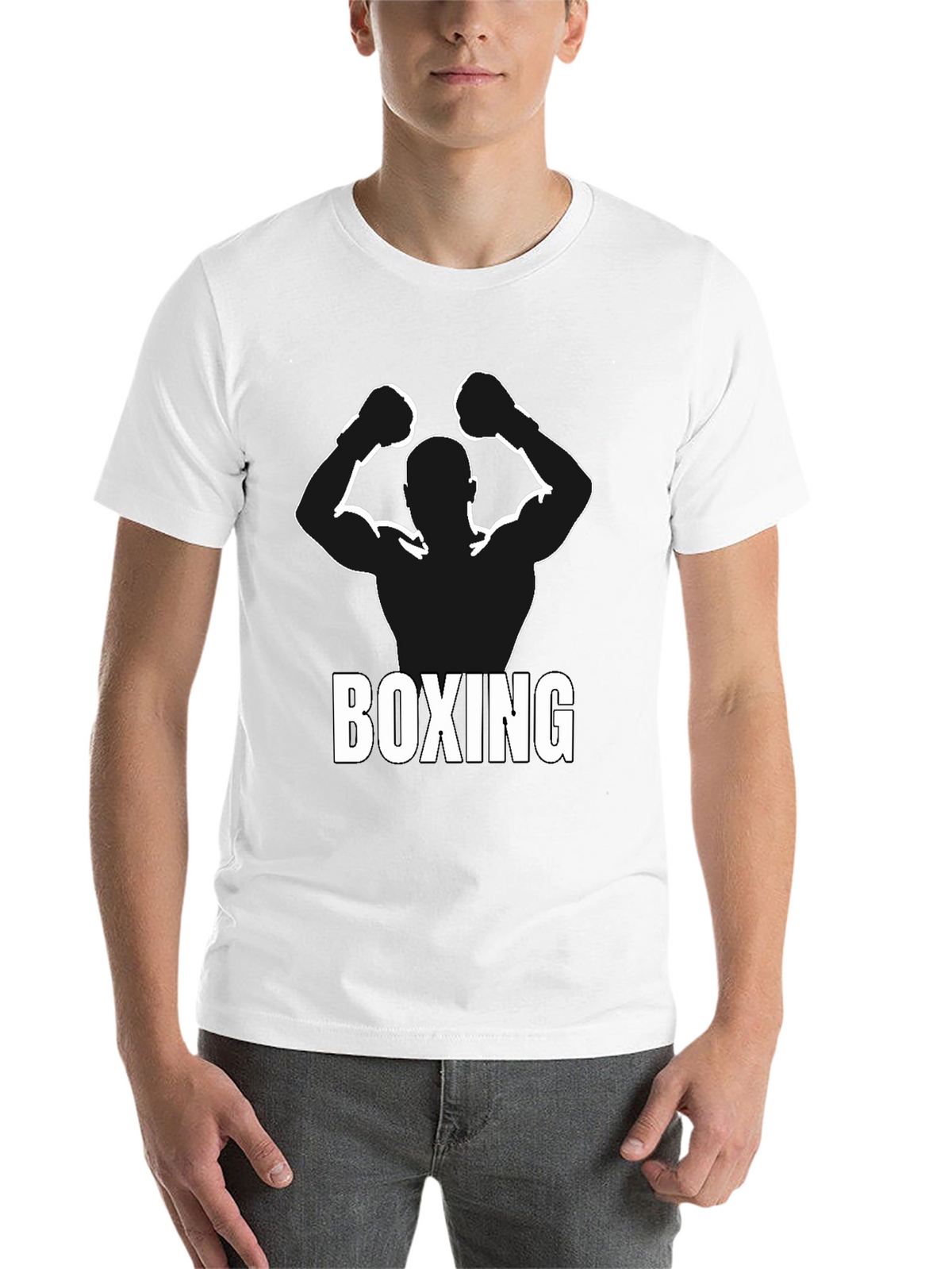 Boxing Silhouette Graphic T-Shirt