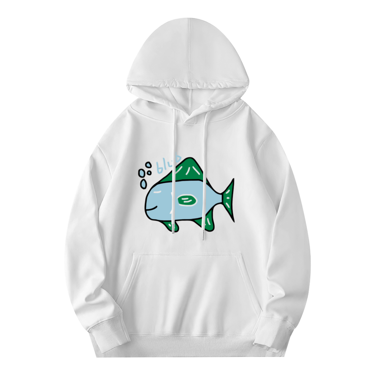 Funny Fish Hoodie - "blub"