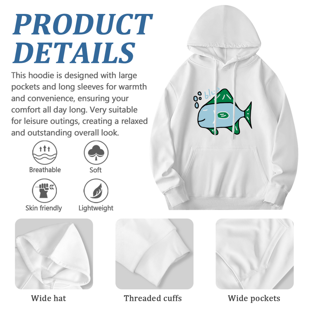 Funny Fish Hoodie - "blub"