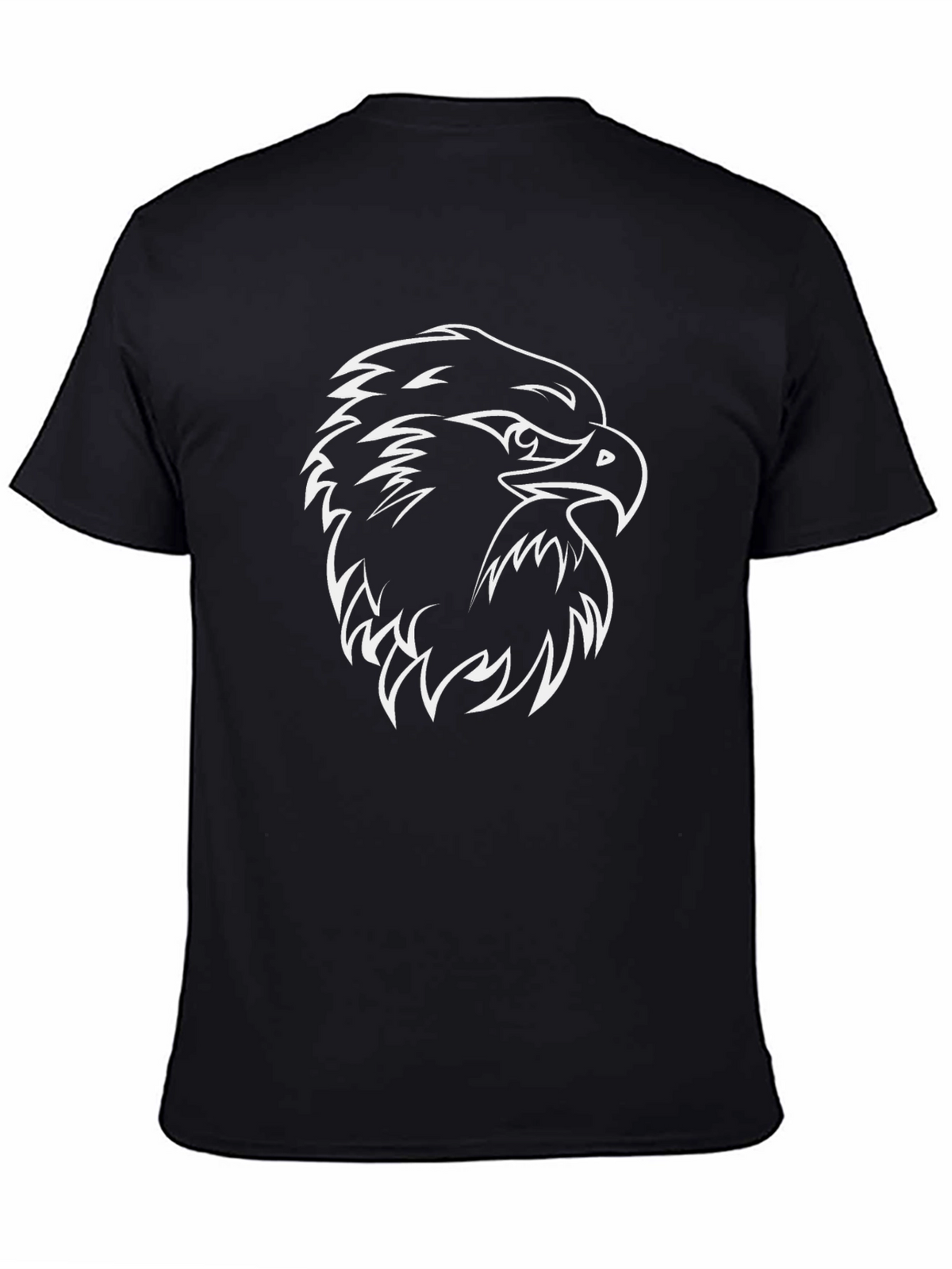 Bold Eagle Graphic Tee - Black Cotton Blend