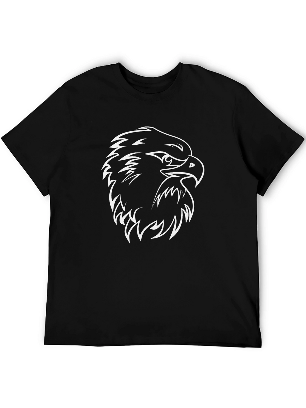 Bold Eagle Graphic Tee - Black Cotton Blend