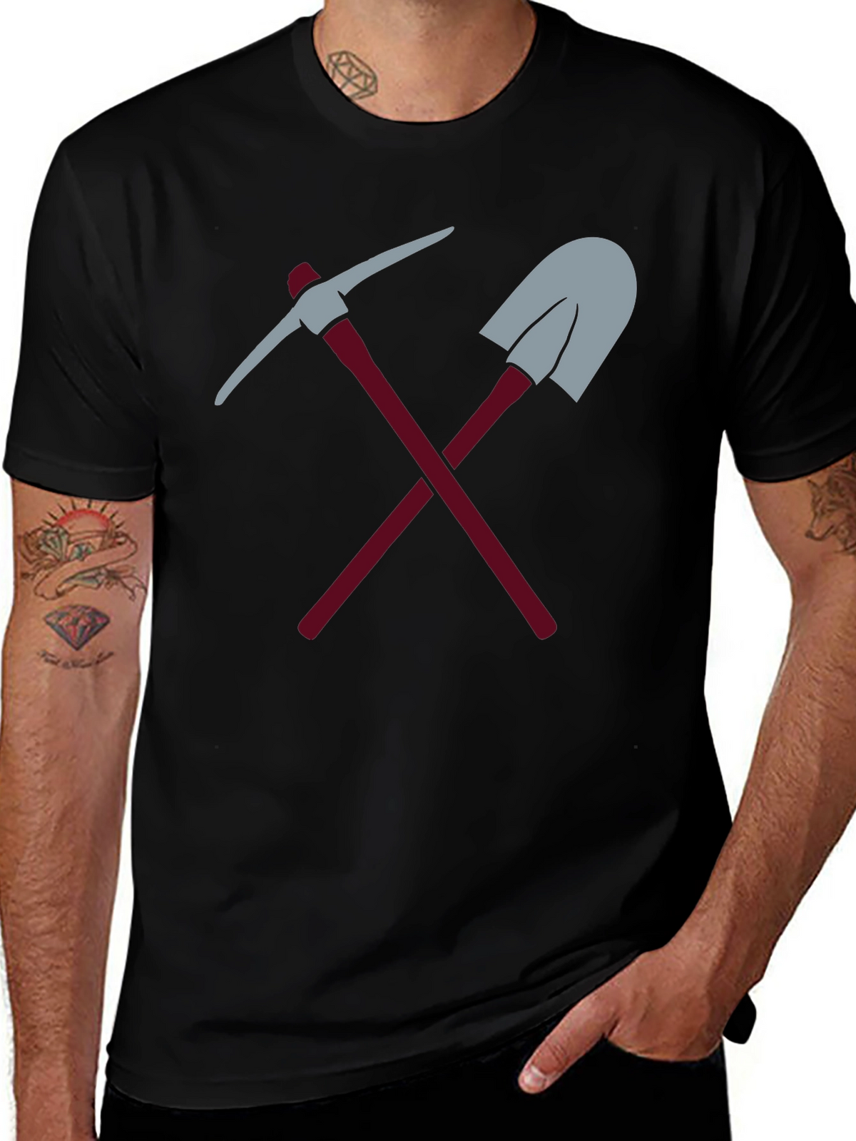 Miners Tools Graphic Tee - Black Casual Shirt