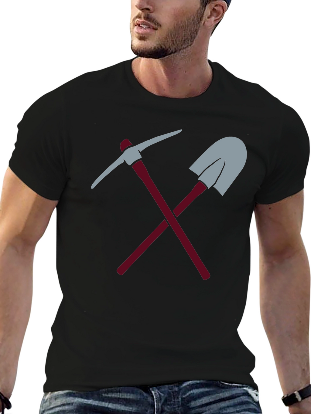 Miners Tools Graphic Tee - Black Casual Shirt
