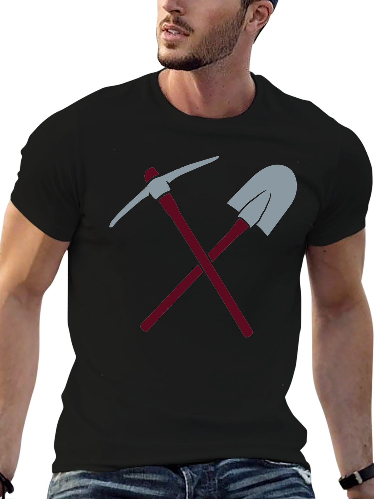 Miners Tools Graphic Tee - Black Casual Shirt