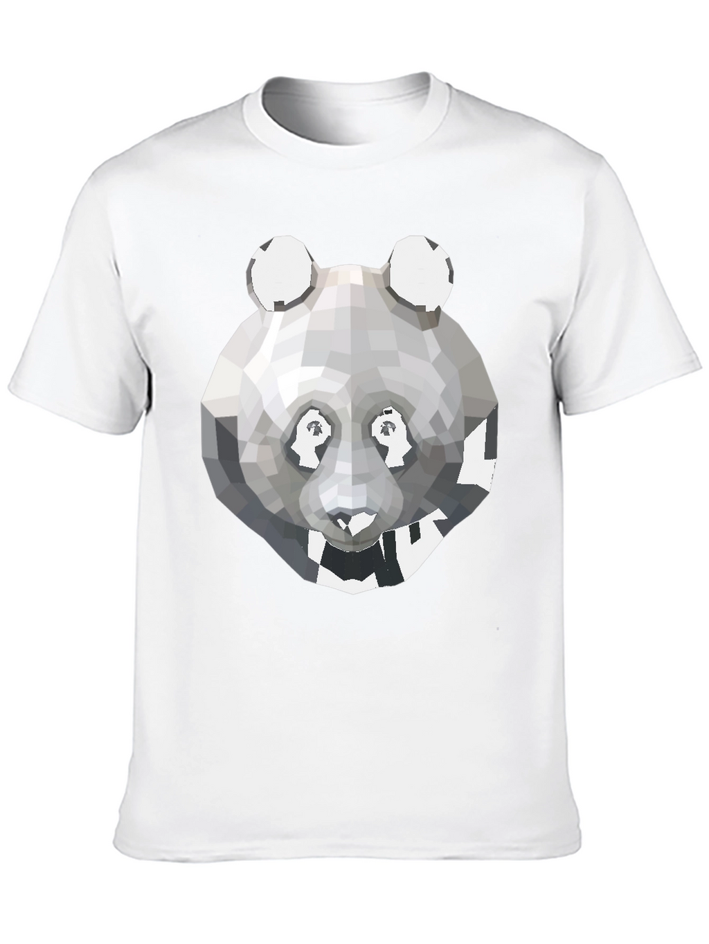 Geometric Panda Graphic Tee - Modern Mens T-Shirt
