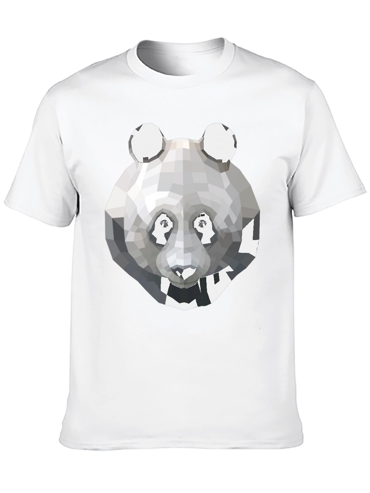 Geometric Panda Graphic Tee - Modern Mens T-Shirt