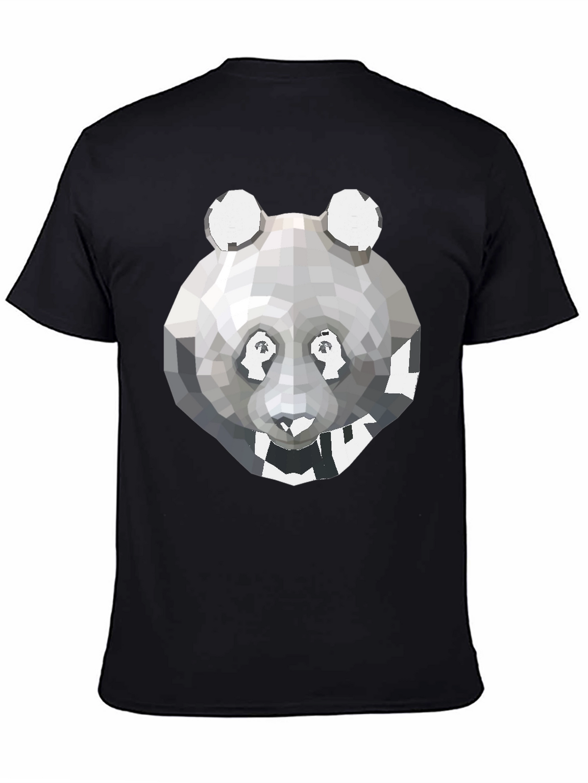 Geometric Panda Graphic Tee - Modern Mens T-Shirt