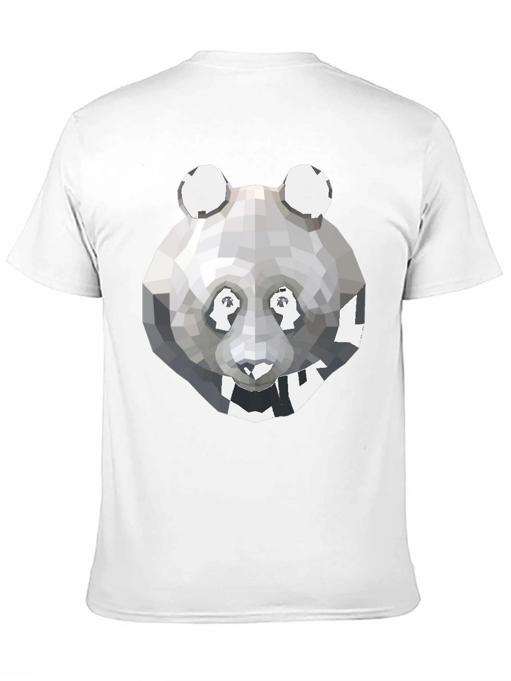 Geometric Panda Graphic Tee - Modern Mens T-Shirt
