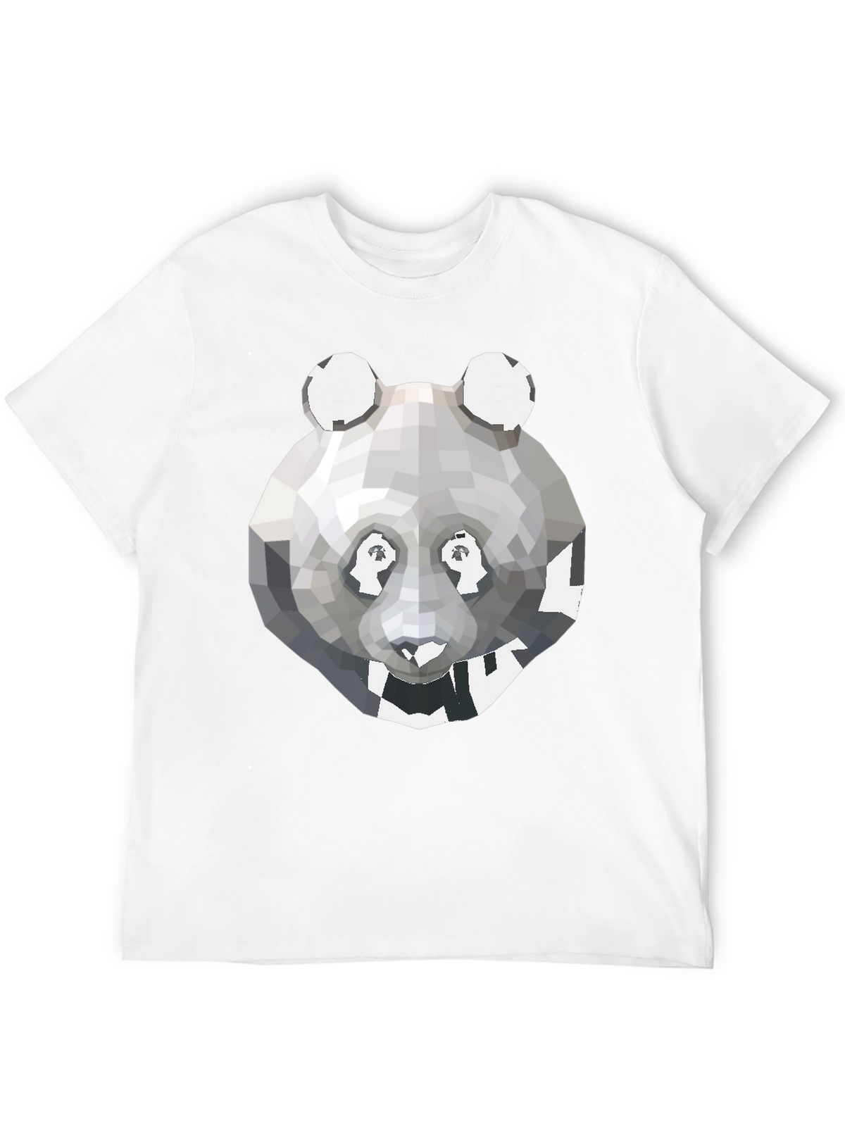 Geometric Panda Graphic Tee - Modern Mens T-Shirt