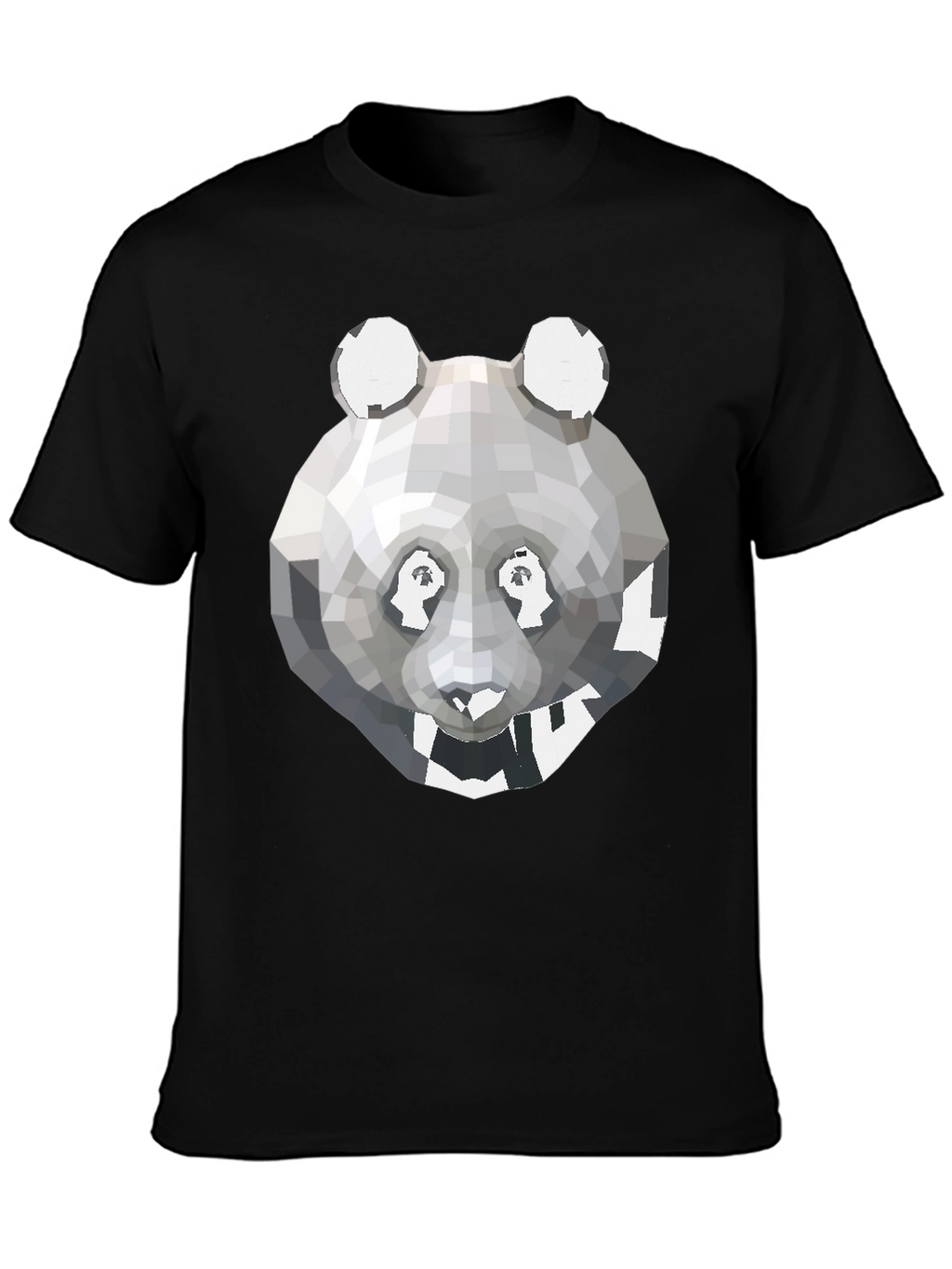 Geometric Panda Graphic Tee - Modern Mens T-Shirt