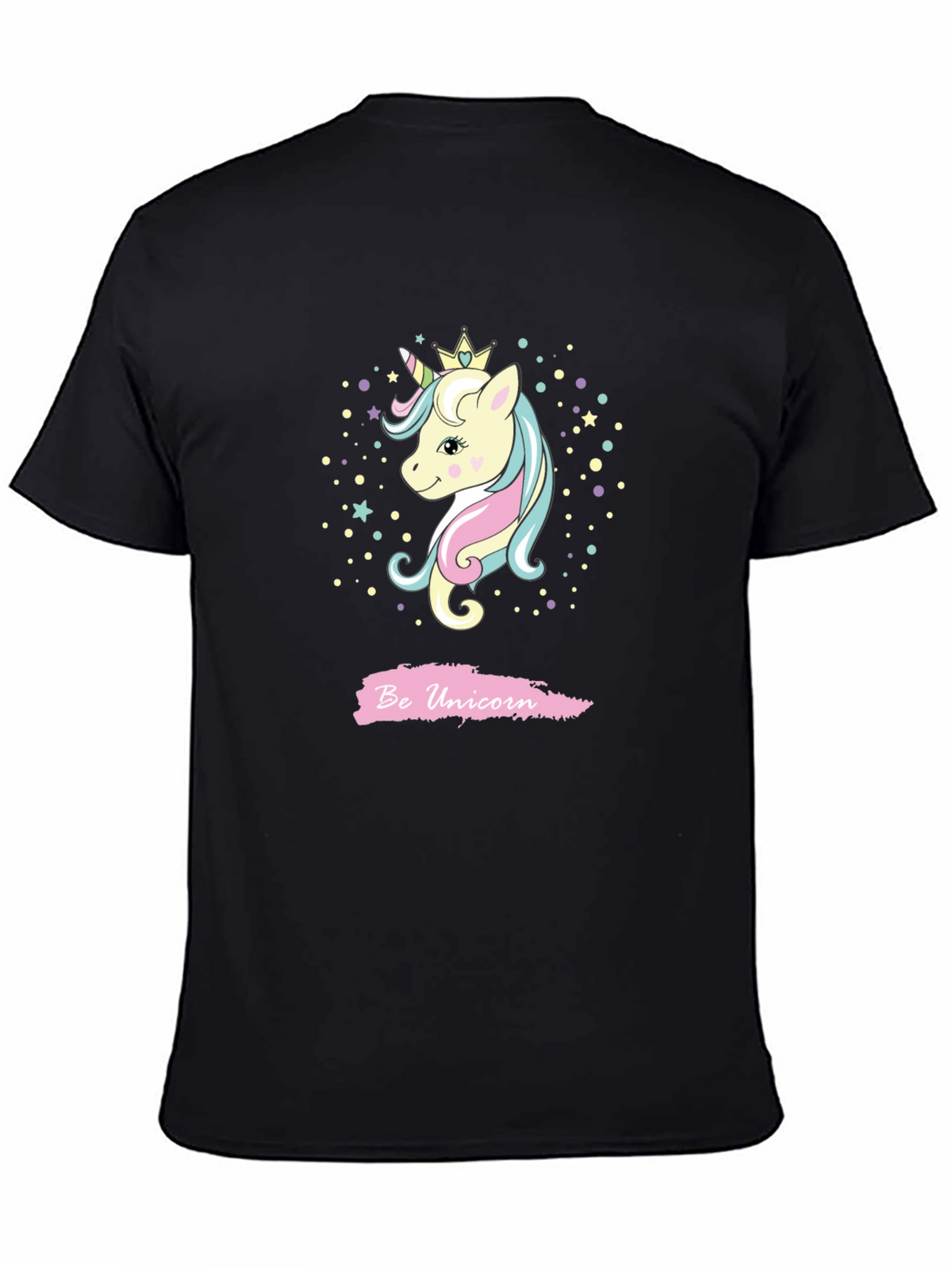 Be Unicorn Graphic Black T-Shirt