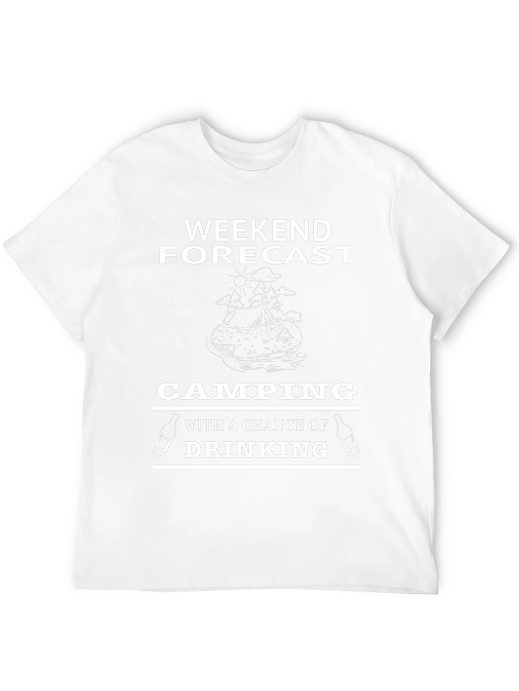 Camping & Drinking Black Graphic T-Shirt