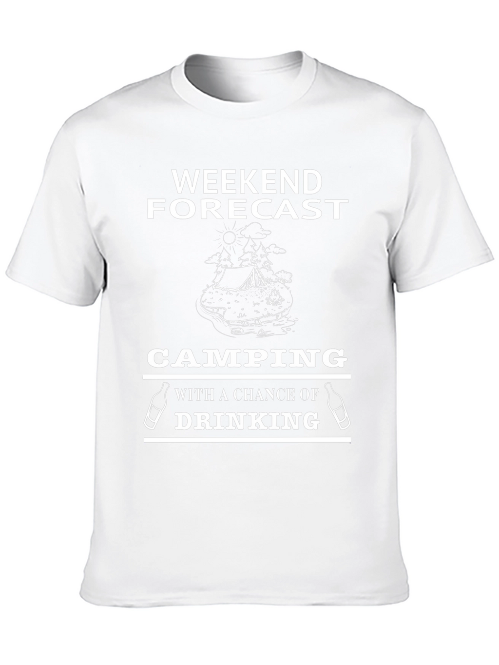 Camping & Drinking Black Graphic T-Shirt