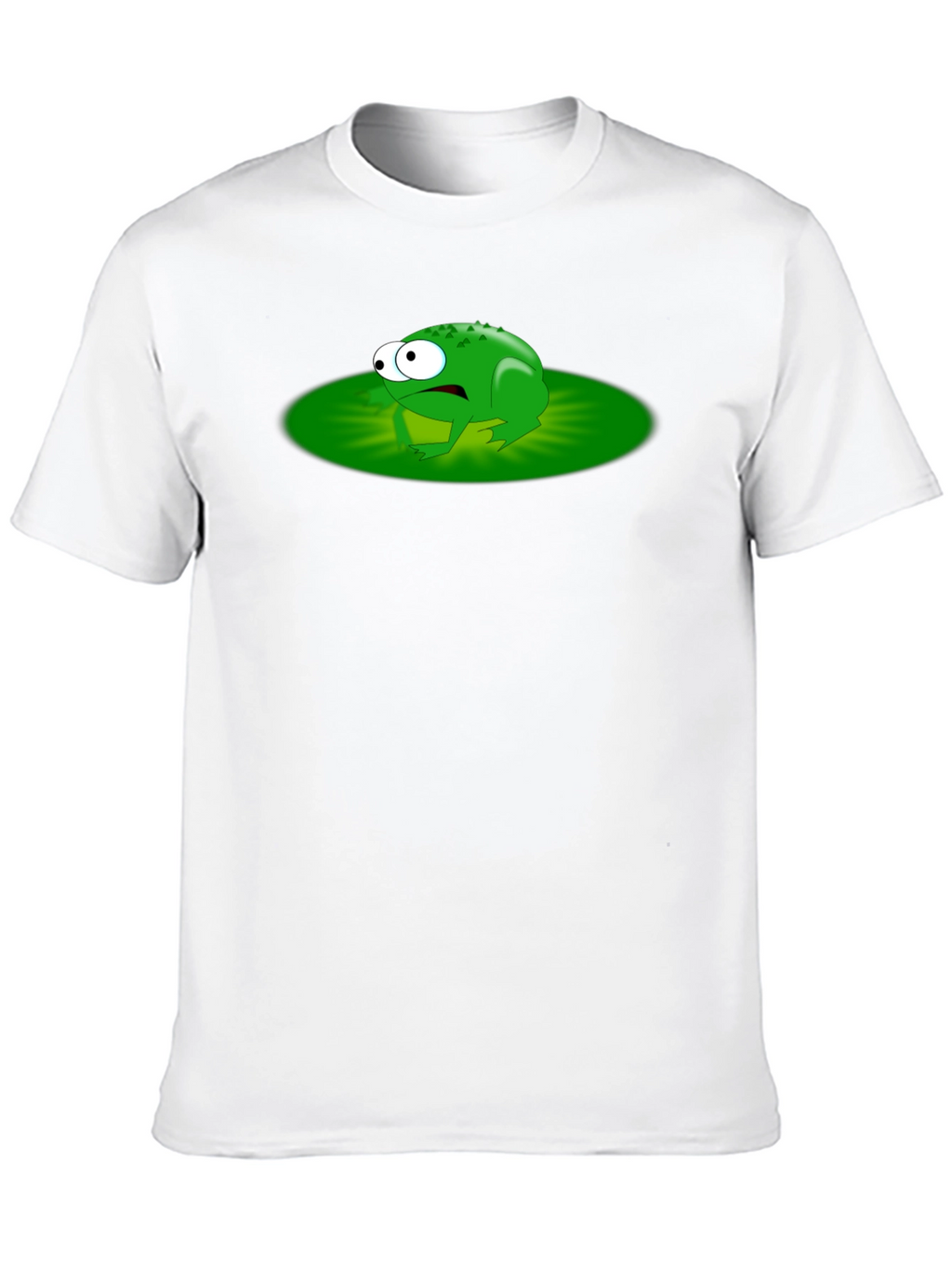 Frog Lily Pad Graphic Tee - Black Cotton T-Shirt