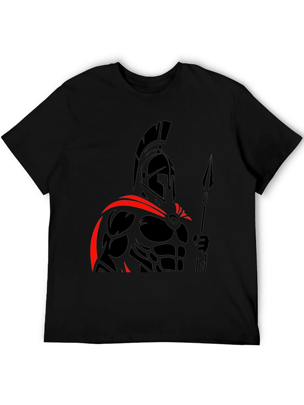 Spartan Warrior Graphic Tee - Black