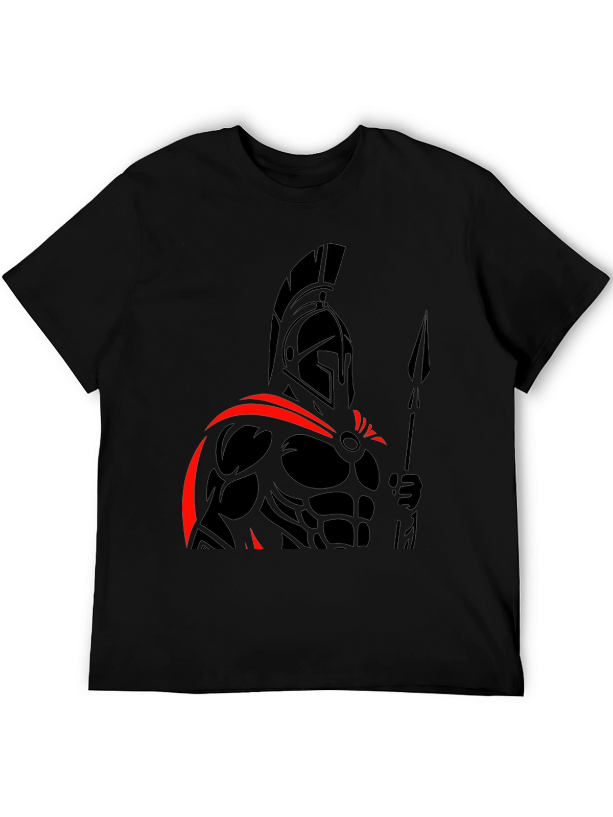 Spartan Warrior Graphic Tee - Black