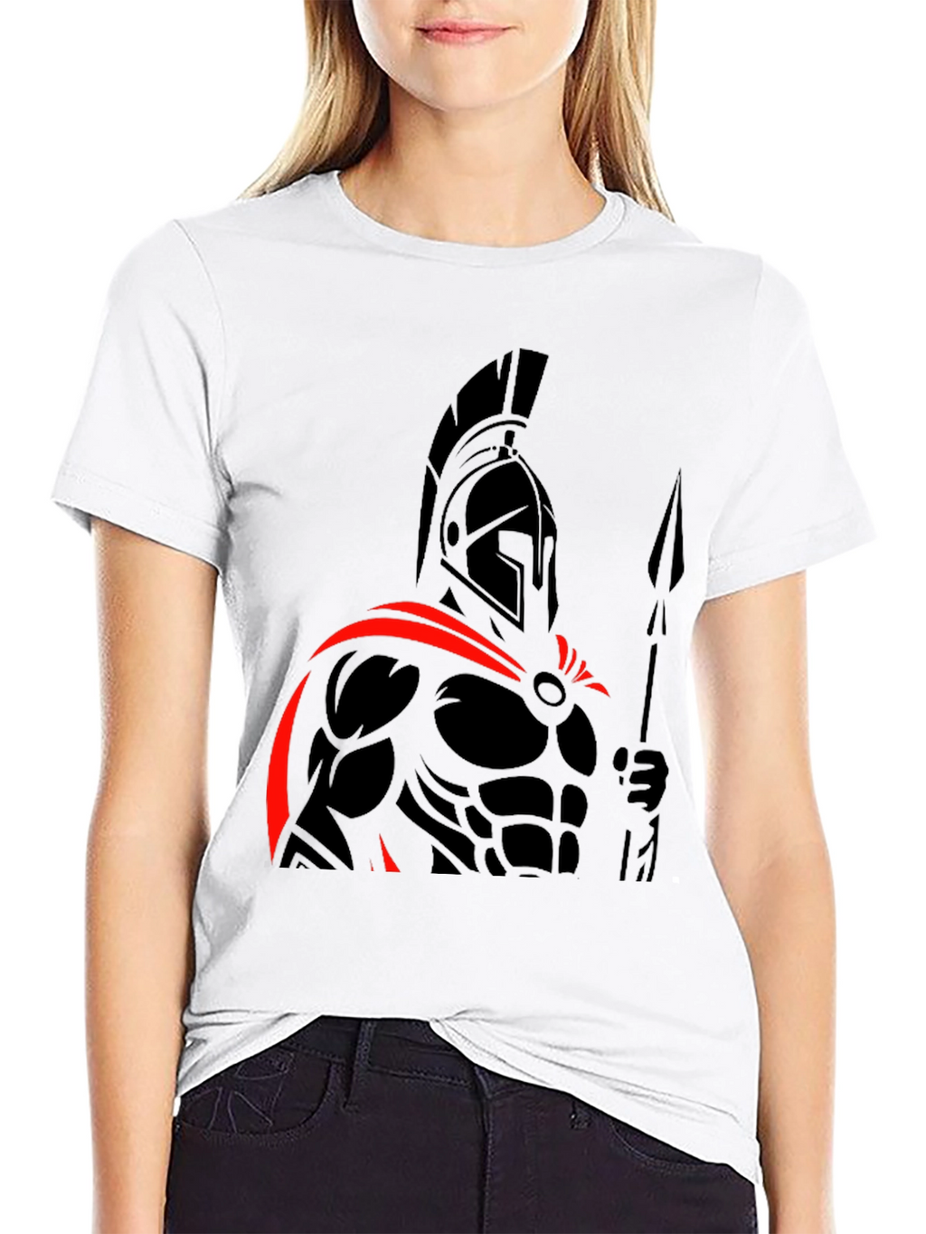 Spartan Warrior Graphic Tee - Black