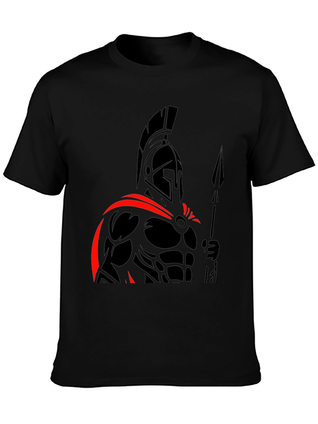 Spartan Warrior Graphic Tee - Black