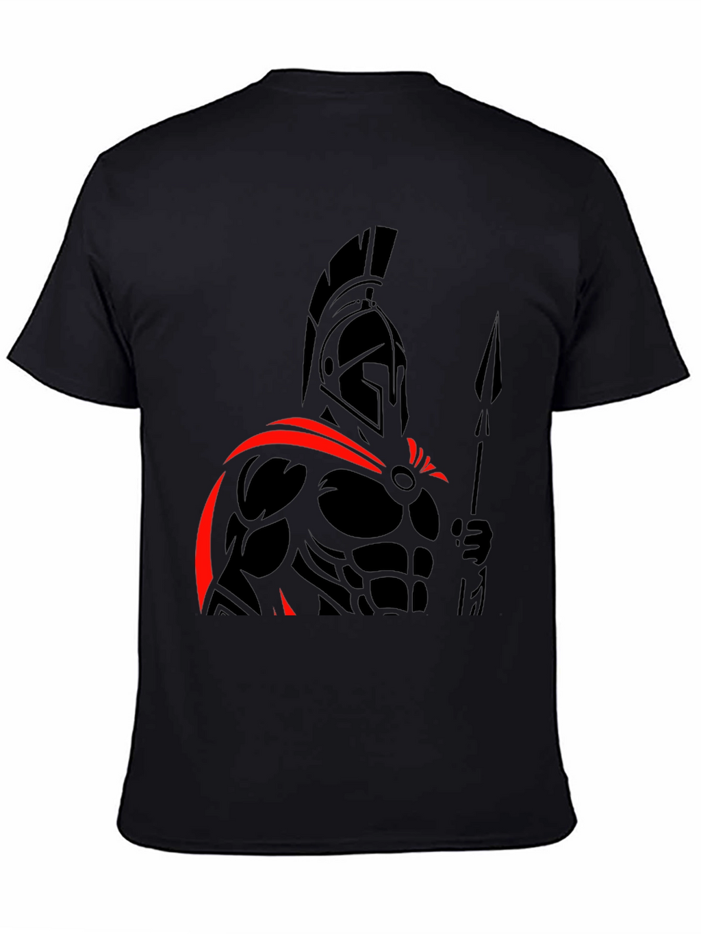 Spartan Warrior Graphic Tee - Black