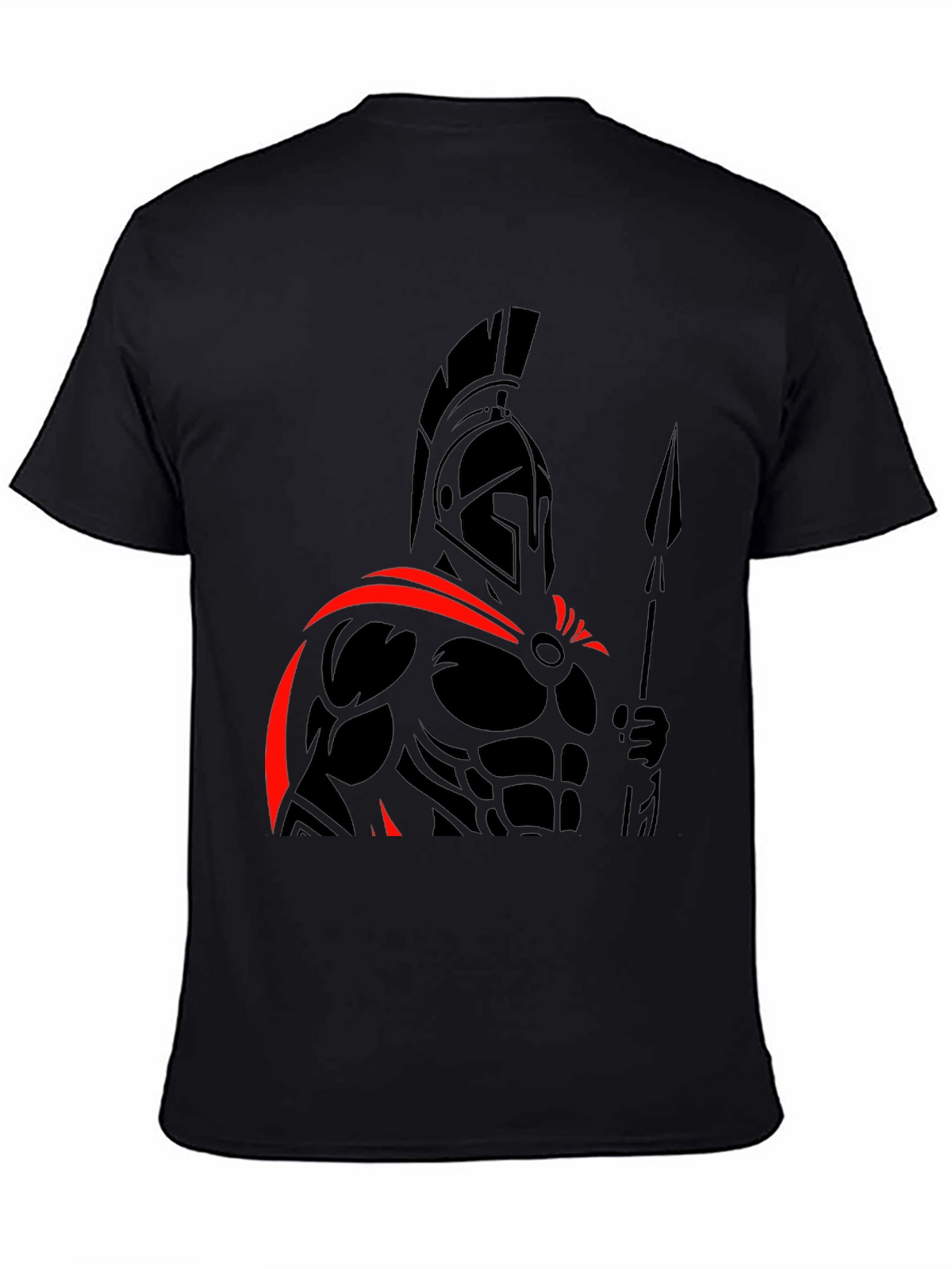 Spartan Warrior Graphic Tee - Black