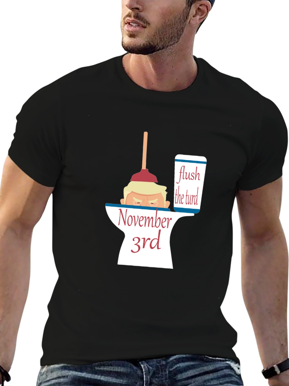 Flush the Turd November 3rd Anti-Trump Political T-Shirt