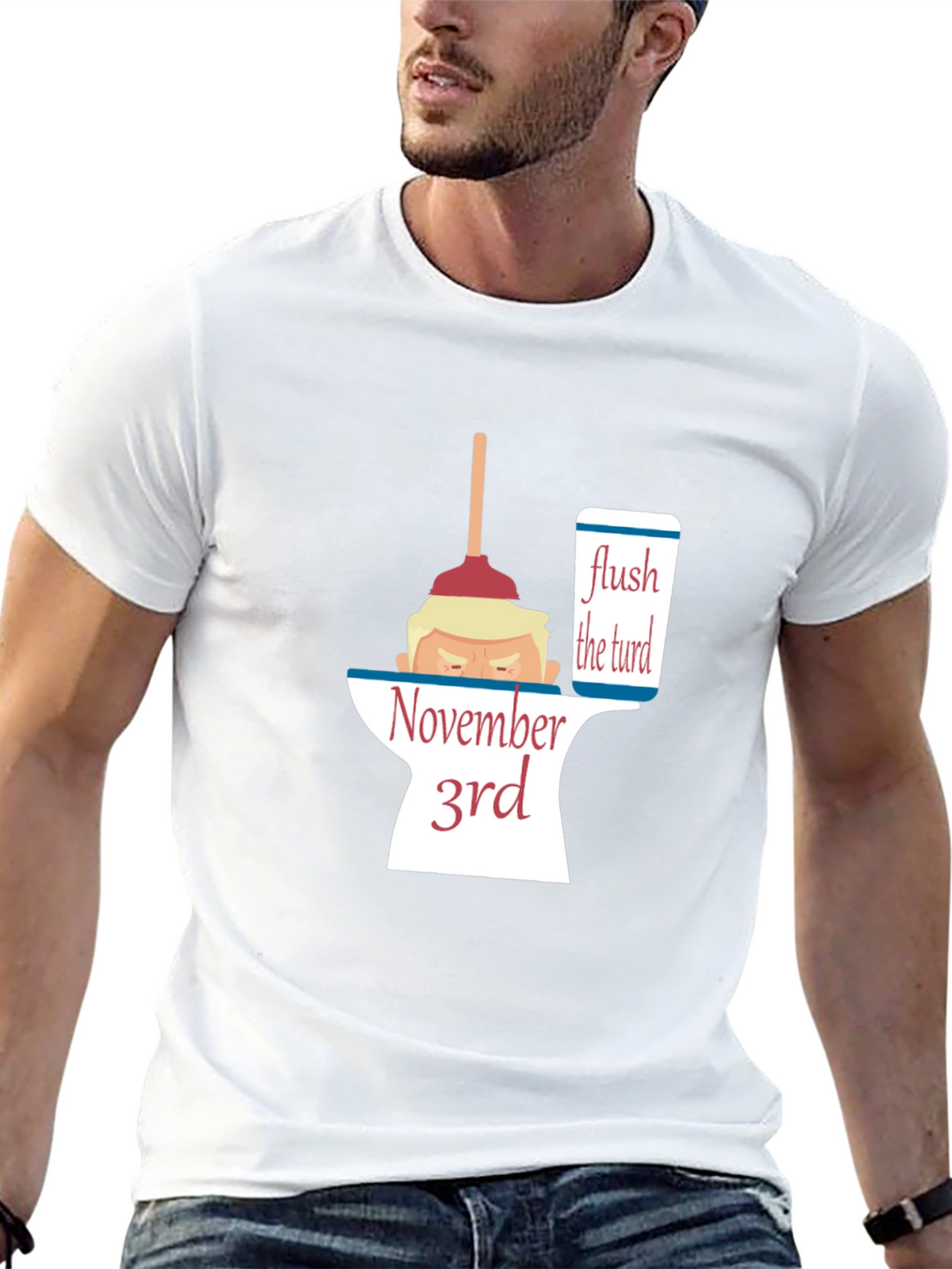 Flush the Turd November 3rd Anti-Trump Political T-Shirt